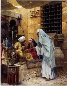 unknow artist Arab or Arabic people and life. Orientalism oil paintings 167